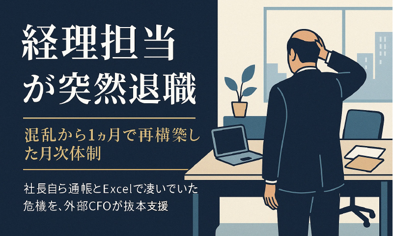 経理担当が突然退職 混乱から1ヶ月で再構築した月次体制