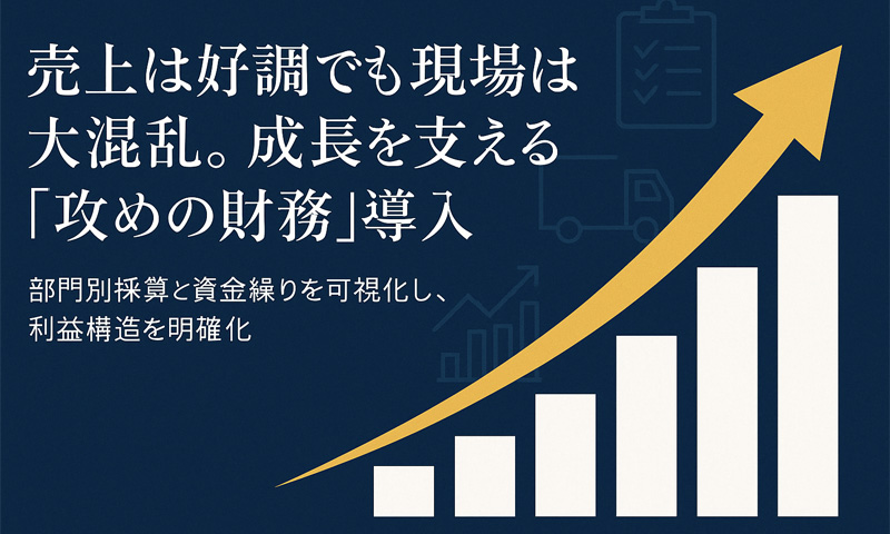 売上は好調でも現場は大混乱。成長を支える“攻めの財務”導入