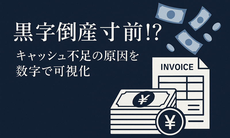 「黒字倒産寸前!? キャッシュ不足の原因を数字で可視化」​