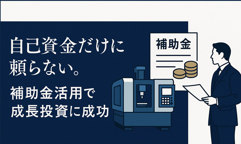 「自己資金だけに頼らない。補助金活用で成長投資に成功」​